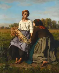 Untitled by Jules Breton, Oil on canvas, sold Mar 2022