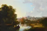 View of the Exeter Canal by William Traies, Oil on panel, sold Mar 2022