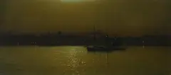 The Port of Liverpool at night Signed Louis Grimshaw by Louis Hubbard Grimshaw, Oil on board, sold Mar 2022