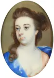 Portrait miniature of Eleanor Brownlow by Christian Richter, watercolor, sold Mar 2022