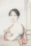 Portrait miniature of Lady Mary Osbourne by Richard Cosway, pencil, sold Mar 2022