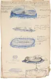 A sketchbook containing sketches by Gulielma Lister, watercolor, sold Mar 2022