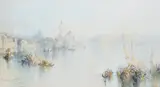 Regatta on the lagoon by Frank Wasley, Watercolour and bodycolour, sold Mar 2022