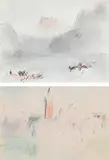 Lake Garda by Hercules Brabazon Brabazon, pencil and pastel, offered Mar 2022