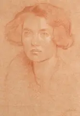 Portrait of a lady Signed W Rothenstein by William Rothenstein, oil, sold Dec 2021
