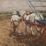 Returning home Signed FIDLER by Harry Fidler, Oil on canvas, sold Dec 2021