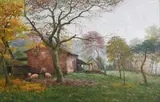 Autumn mists Signed Jef Dutilleux by Jef Dutilleux, Oil on canvas, offered Dec 2021