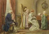 The duet by George Goodwin Kilburne, Ri, Rba, watercolour, sold Dec 2014