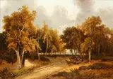 'The Clearing' by Ri John Syer, oil on canvas, sold Dec 2014