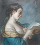 Portrait of a girl by French School, pastel, offered Dec 2014