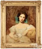 of The Good Shepherdess by William Beechey, oil on canvas, sold Apr 2024