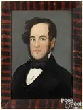 folk portrait of a gentleman by William Matthew Prior, oil on board, sold Apr 2024