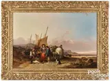 titled Sussex Coast by William Shayer Sr., oil on canvas, sold Apr 2024