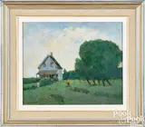 titled House by Paul Wescott, oil on canvas, sold Apr 2024