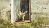 titled Cellar Bouquet by Philip Jamison Jr., watercolor, sold Apr 2024
