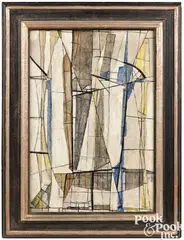 abstract by Robert Conover, oil on canvas, sold Apr 2024