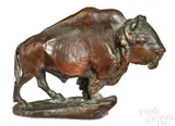 buffalo by Solon Borglum, bronze, sold Apr 2024