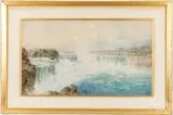 of Niagara Falls by John Dixon, watercolor, sold Feb 2024