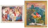 works by Carl Lindborg, oil on canvas, sold Feb 2024