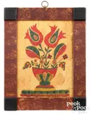 fraktur by David Y. Ellinger, watercolor, sold Jan 2024