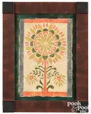 fraktur by David Y. Ellinger, watercolor, sold Jan 2024