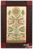 fraktur by David Y. Ellinger, watercolor, sold Jan 2024