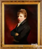 portrait of a young man by John Wesley Jarvis, oil on canvas, sold Jan 2024