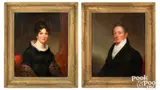 portraits of Charles Pierce and Frances Blair Pierce of Germantown by Jacob Eichholtz, oil on canvas, sold Jan 2024