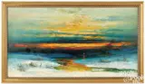 winter landscape by Christopher Shearer, oil on canvas, sold Jan 2024