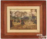landscape by Alfred Vance Churchill, oil on artist board, sold Jan 2024