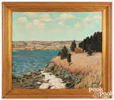 New England landscape by Ben Foster, oil on canvas, sold Jan 2024