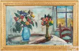 titled My Studio Window by Walter Emerson Baum, oil on board, sold Jan 2024