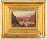 titled View Near Anthony's Nose Hudson River by Robert Salmon, oil on board, sold Jan 2024