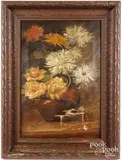 still life with flowers by Jacques Jobbe-Duval, oil on canvas, sold Dec 2023