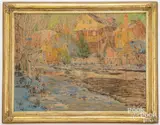 river landscape by Albert Van Nesse Greene, pastel, sold Dec 2023