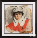 woman's portrait by Neysa McMein, pastel on board, sold Oct 2023