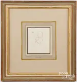 Untitled by Edouard Manet, etching, sold Oct 2023