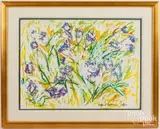 abstract painting by Beverly Buchanan, mixed media on paper, sold Oct 2023