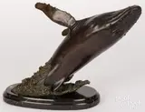 whale by George Motycka, bronze, sold Oct 2023