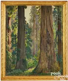 titled Redwoods by Gunnar Widforss, ca. 1925, watercolor, sold Oct 2023