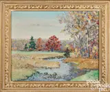 titled In the Poconos by Walter Emerson Baum, oil on canvas, sold Oct 2023