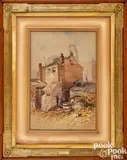 titled The Old and the New by Francis Hopkinson Smith, watercolor and gouache, sold Oct 2023