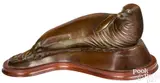Hawaiian Monk Seal titled Interlude by André Harvey, bronze, sold Oct 2023