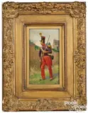 of a soldier by Etienne Berne-Bellecouer, oil on panel, sold Oct 2023