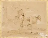 of a horse by Thomas Gainsborough, chalk and gouache, sold Oct 2023
