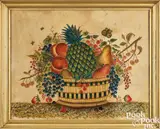 theorem of a basket of fruit by David Ellinger, oil on velvet, sold Oct 2023