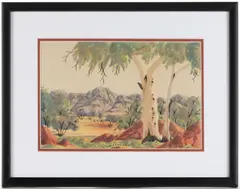LANDSCAPE PAINTING by Benjamin Landara, watercolor on paper, sold Apr 2025