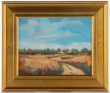 VIRGINIA FIELDS LANDSCAPE PAINTING by Miki Aalseth, oil on canvas, sold Apr 2025