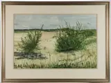 LANDSCAPE PAINTING by John Will Creasy, watercolor on paper, sold Apr 2025