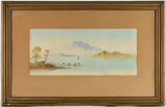 LANDSCAPE PAINTING by William Henry Earp, watercolor on paper, sold Apr 2025